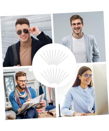Lalafina 20-Piece Clear Glasses Slipcover Set | Transparent Silicone Holders for Sunglasses & Frames | Slipproof Ear Sparkling White | 6x0.3x0.3cm - Buy Online on GoSupps.com