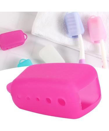Silicone Electric Toothbrush Head Cover - Portable Protective Cap for Travel Camping & Bathroom | Rose Red - Buy Online on GoSupps.com
