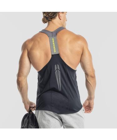 Buy Gym Aesthetics Men's Intensity Muscle Tank Top | Rapid Drying Bodybuilding Stringer | Fitness Shirt for Gym Workouts - Buy Online on GoSupps.com