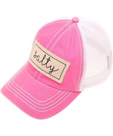 MIRMARU Women's Distressed Vintage Baseball Cap - Salty Hot Pink - Buy Online on GoSupps.com