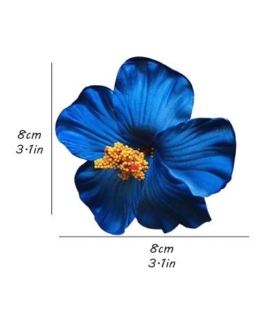 Multi-Color Floral Hair Clip for Women & Girls - Elegant Rose Hair Jewelry for Parties & Weddings - Blue Color One Size 1 Piece - Buy Online on GoSupps.com