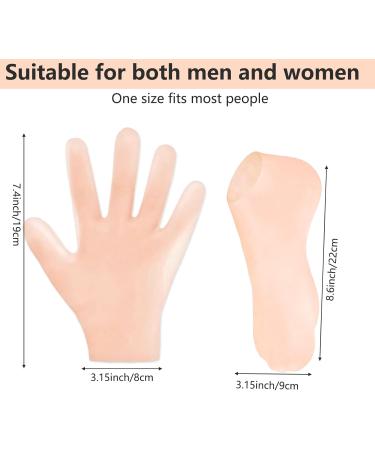 LINXINS 2 Pairs Pedicure Silicone Socks & Gloves Silicone Socks for Cracked Feet Women Foot SPA Pedicure Silicone Socks for Repairing Dry Feet Cracked Heels and Softening Rough Skin - Buy Online on GoSupps.com