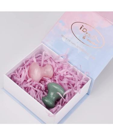 Buy Ideayard Gua Sha Massage Tool | Natural Mushroom Shape Guasha Board for Spa Relaxation & Wrinkle Removal (Rose Quartz & Aventurine) - International Shipping Available - Buy Online on GoSupps.com