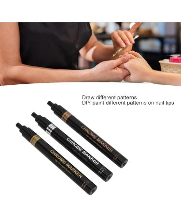 Nail Art Graffiti Pen Portable Nail Art Drawing Pens Set Easy to Use 3 Pieces for Nail Salon - Buy Online on GoSupps.com