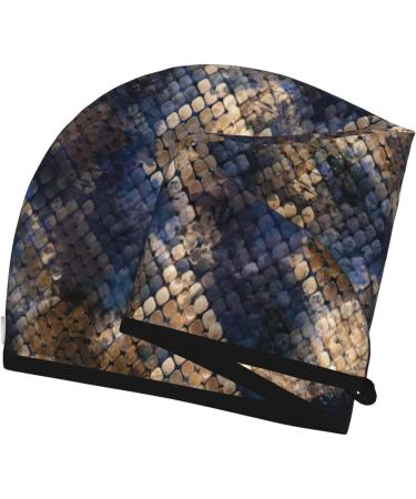 Microfiber Hair Towel Wrap - Watercolor Snake Skin Super Absorbent Coral Velvet for Long Curly & Thick Hair | Quick Dry Hair Cap for Women - Buy Online on GoSupps.com