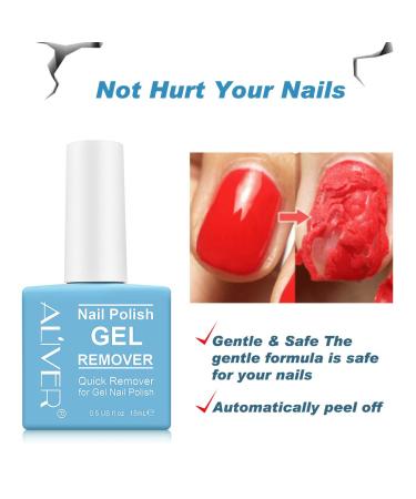 Gel Nail Polish Remover (2PACK) - Quick Soak Off in 3-5 Minutes - No Foil Needed - Professional 0.5 Fl Oz (2 Count) - Buy Online on GoSupps.com