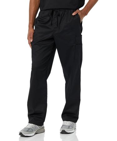 Amazon Essentials Men's Elastic Drawstring Waist Scrub Pant in Black - Size Medium - Buy Online on GoSupps.com