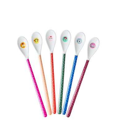 Melamine Latte Spoon - Multi - Kids Face Print