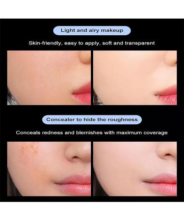 Onebikiniha 2-In-1 Cushion Pressed Powder Concealer Liquid Foundation Set - Buy Online on GoSupps.com
