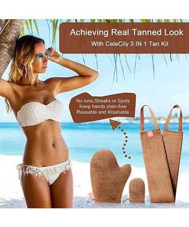 Duontyye Tanning Oiler Gloves Set Spare Parts Sunless Tanning Applicator Body Flocking Gloves Oiling Tool Self Tanning Gloves Applicator - Buy Online on GoSupps.com