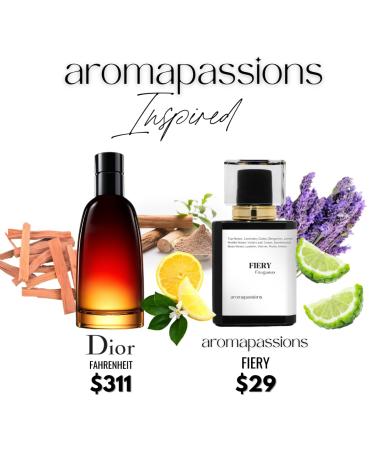 FIERY | Inspired by D. FAHRENHEIT | Pheromone Perfume for Men | Extrait De Parfum | Long Lasting Dupe Clone Essential Oils Fragrance | Perfume De Hombre | (30 ml / 1 Fl Oz) 1 Fl Oz (Pack of 1) - Buy Online on GoSupps.com