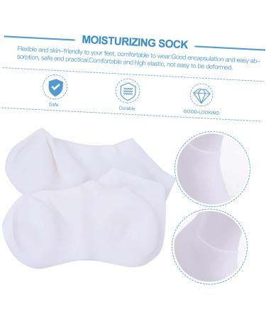 minkissy 1 Pair Protective Socks Exfoliator Stocking Heel Protector Socks Feet Repair Socks Gel Socks Night Moisturizing Socks Foot Exfoliator Sock Women's Anti-Crack Sebs White Aloe - Buy Online on GoSupps.com