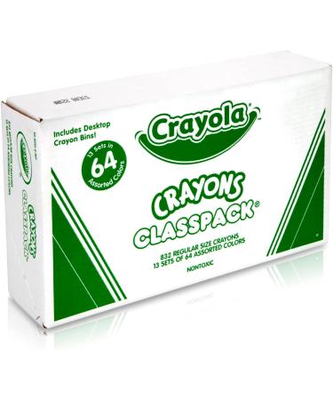 Crayola Crayon Classpack - 64 Colors, Pack of 832 Crayons - Bulk School Supplies for Teachers - Buy Online on GoSupps.com
