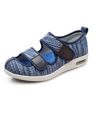 Yytcsjz Men  s Diabetic Orthopedic Slippers Swollen Feet Adjustable Large Size Walking Shoes Summer Orthopaedic Comfort Shoes for Swollen Feet Plantar Fasciitis 7.5 Light Blue