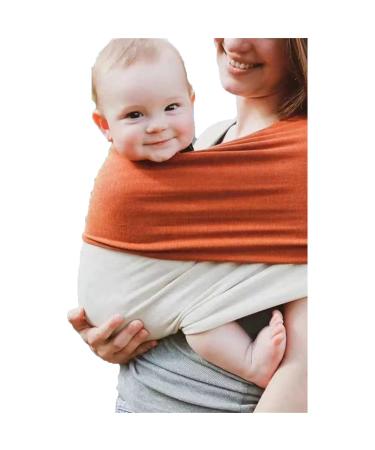 Mama's Bonding Comforter Baby Wraps Carrier - Mama s Bonding Comforter Baby Wraps Carrier Original Stretchy Infant Sling Hassle -Free Easy to Wear and Wrap Baby Sling (Orange)
