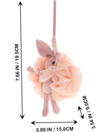 Healeved Bath Mesh Sponge Portable Bathing Balls Bunny Bath Loofah Body Scrubber Loofah Shower Pouf Sponge Body Wash Sponge Bath Shower Wishing Rabbit Pe Child Household Pink - Buy Online on GoSupps.com