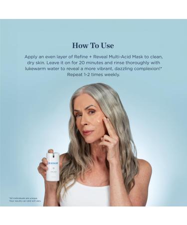 Refine + Reveal Multi-Acid Mask | Anti-Wrinkle Exfoliating Formula for Aging Skin | Target Dark Spots & Large Pores - Buy Online on GoSupps.com
