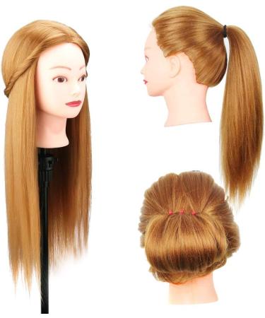 Buy Mcwdoit Hairdressing Gold Training Head - 70% Real Hair for Professional Styling & Practice | International Shipping Available - Buy Online on GoSupps.com