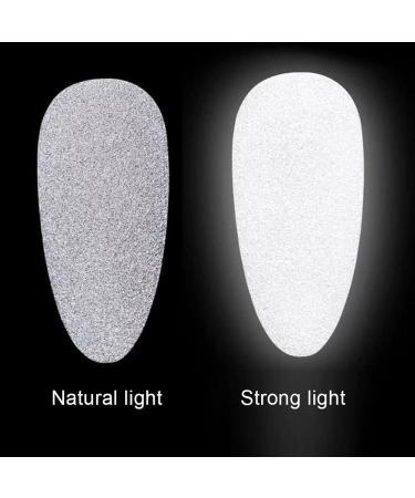 Agatige Glow in The Dark Pigment Powder Professional Nail Reflective Pigment Metallic Powders Decor for Nail Art Decoration Painting Crafts 20g(White) - Buy Online on GoSupps.com