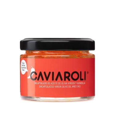 Caviaroli | Popping Boba Extra Virgin Olive Oil Flavored with Chile - Gourmet Oil Beads Ideal For Seasoning and Appetizers | 50g