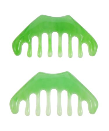 Plafope 2 pieces eight -tooth comb massage comb Gua Sha board massage plate leg massage clerk massager scalp ridge head massage tools Schabebrett Gua Sha Kamm Schabewamm