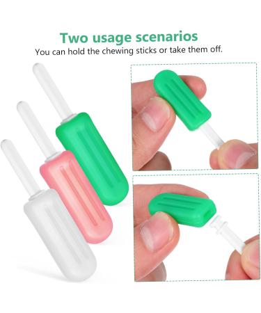 HAPINARY 6 Pcs Popsicle Silicone Chew Chewies Jaw Teeth Device Chewing Gum Invisible - Buy Online on GoSupps.com