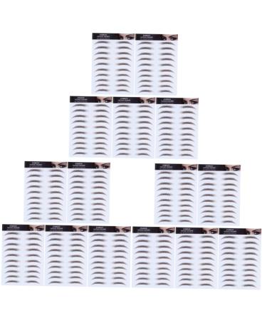 Beavorty 15 Pcs Eyebrow Stickers Instant Transfer Hair-like Eyebrows Stickers Cosmetic Semi-permanent 6d