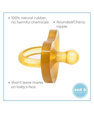 Preemie Rubber Pacifier with Shorter Nipple for Small Newborns - Ideal for Breastfed Babies - 100% Natural Rubber - Easy to Clean - One-Piece Design - Buy Online on GoSupps.com
