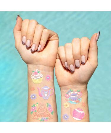 xo Fetti Tea Party Temporary Tattoos - 48 Glitter Styles | Partea Birthday Party Supplies - Buy Online on GoSupps.com
