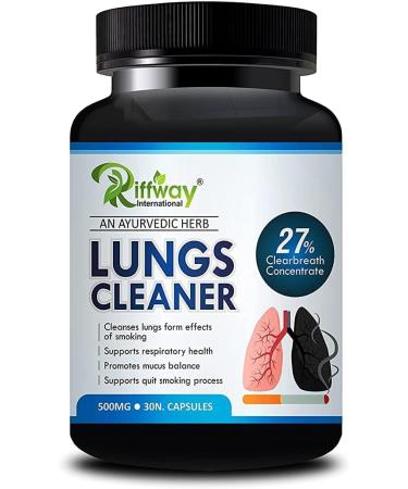 Lungs Cleaner Ayurvedic Capsules for Detox for Smokers Cleanses and Detoxifies Lungs 30 Capsules