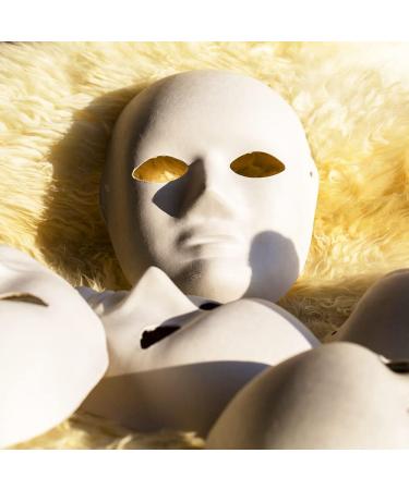 12 Pcs DIY White Paper Mache Masks for Masquerade Parties & Halloween Art - Paintable Masks with Elastic Straps - Buy Online on GoSupps.com