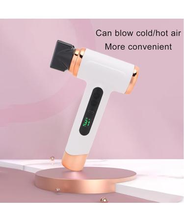 Cordless Hair Dryer High Speed Blow Dryer with Nozzle Rechargeable Portable Travel Hair Dryer Temperature & Speed Adjustable Low Noise Fast Drying for Home Dormitory White - Buy Online on GoSupps.com