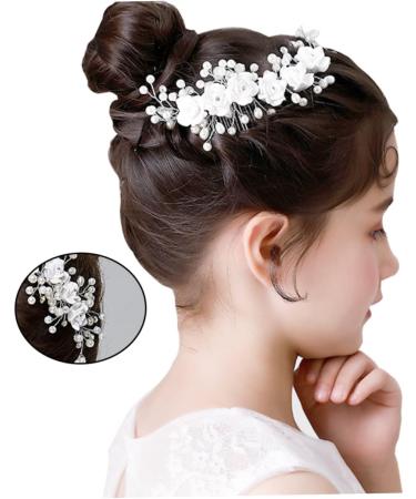 FRCOLOR wedding headpiece for bride Bridal hair combs for women accessories pearl hair comb for women Wedding Comb Barrette pearl hair clips Wedding pearl Headpiece Miss crystal issue card - Buy Online on GoSupps.com