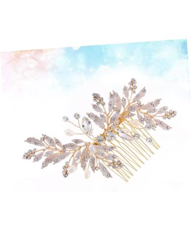 DOITOOL Clear Crystal Hairpin Pearl Tiara Bridal Headpiece Pearl Hair Pin Rhinestone Comb Hair Teasing Comb Wedding Hair Clip Crystal Hair Comb Gold Tiara Combs Bride Rhinestones Headgear - Buy Online on GoSupps.com