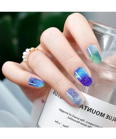 10 Roll Starry Sky Nail Art Foil Stickers - Colorful Holographic Transfer Decals for Women's DIY Nail Designs - Buy Online on GoSupps.com