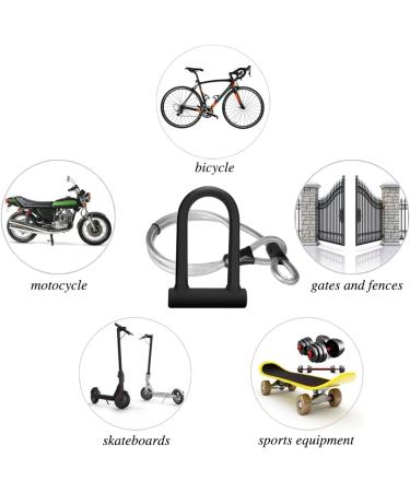 KASTEWILL Bike U Lock with 16mm Shackle and Security Cable - Heavy Duty Anti Theft Combination U Bolt Lock for E-Bike, Mountain Bike, Road Bike - 4ft Length (Small) - Buy Online on GoSupps.com