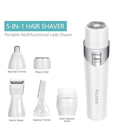 Frcolor 5 in 1 Painless Electric Hair Removal for Women - Face, Lip, Chin, Cheek, Nose, Eyebrow Trimmer & Facial Brush - Buy Online on GoSupps.com