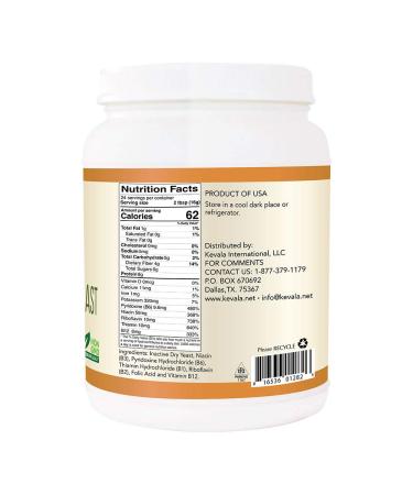 Kevala Nutritional Yeast Seasoning - Vegan, Low Sodium, Non-GMO, Gluten-Free, Kosher - 14 oz - Buy Online on GoSupps.com