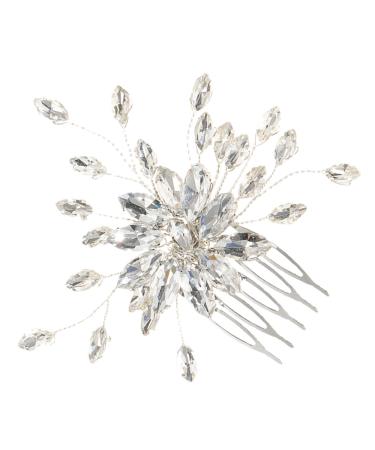 Ipetboom Bride Tiara Hair Comb Hair Accessories for Prom Rhinestone Hair Accessories Bridal Accessories Diamond Headpiece Tiara Wedding Hair Accessories Bride Headband Plastic Glass