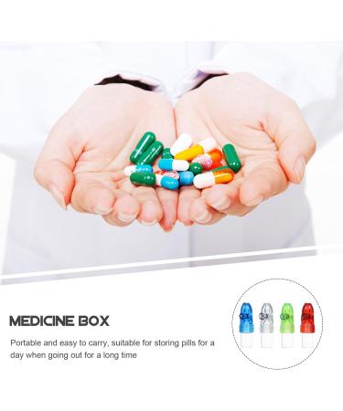 Beaupretty Portable Medicine Case Glass Pi ll Organizer 4pcs 53mm Trip Travel Outdoor Medication Bottles Mini Empty Vials Carry Storage Container Glass Mini Tablet Holder Box A Assorted Color 1 5.30X2.00X1.60CM - Buy Online on GoSupps.com