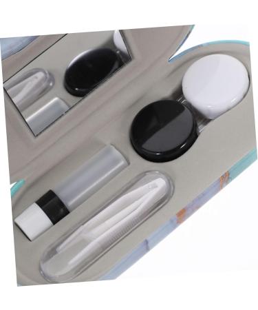 Solustrie Double-Layer Glasses Case & Contact Lens Container - Stylish Red & Blue Travel Holder for Sunglasses and Eyewear Storage - Buy Online on GoSupps.com