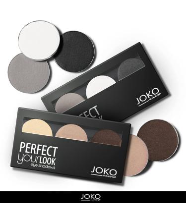 Trio Eyeshadow Palette - 302 Grey/White/Dark Grey - Joko - Buy Online on GoSupps.com