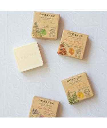 Durance Solid Marseille Soap With Organic Mandarin Essential Oil 100g Enriched With Olive Oil & Red Rice Extract Paraben-Free Solid Soap For All Skin Types - Buy Online on GoSupps.com