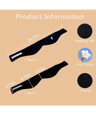 Soft Double-Sided Sleep Mask - Light Blocking Eye Cover for Men & Women - Adjustable Oversized Blindfold for Travel & Napping - Black - Buy Online on GoSupps.com