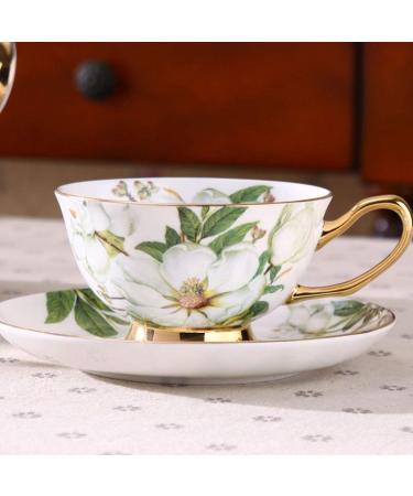 Phnom Penh Stylish Printed Ceramic Coffee Cup and Saucer Stoneware Timpani Cup Breakfast House Kitchen Office - Buy Online on GoSupps.com