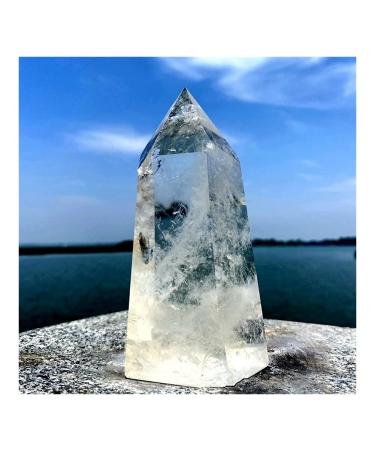 JUKUCKV Spiritual Support Natural Rock White Clear Quartz Crystal Wand Obelisk Point Healing (Size : 1000g)