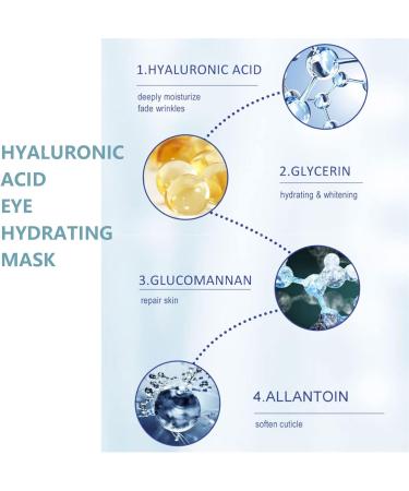 Hyaluronic Acid Under Eye Mask - Collagen & Hydrating Eye Patches for Puffy Eyes and Dark Circles - Anti-aging Revitalizing Gel Pads - All Skin Types - Buy Online on GoSupps.com