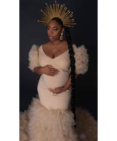 Gold Star Spiked Crown Headpiece - Beyonce Inspired Met Gala Halo for Women - Buy Online on GoSupps.com