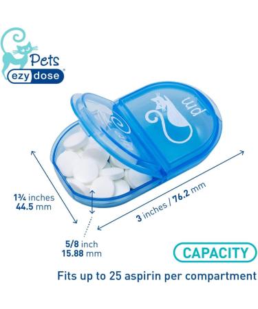 EZY DOSE Pets Daily AM/PM Pill Case - Medicine Planner & Vitamin Organizer for Cats | Travel-Friendly BPA Free Easy to Use - Buy Online on GoSupps.com