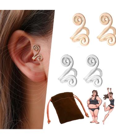 JIAWEIIY Acupressure Slimming Earrings Acupressure Earrings Kyana Lympha-Circurl Magnetic Ear Ornament Zunis Acupressure Magnetic Earrings for Weight Loss (A)